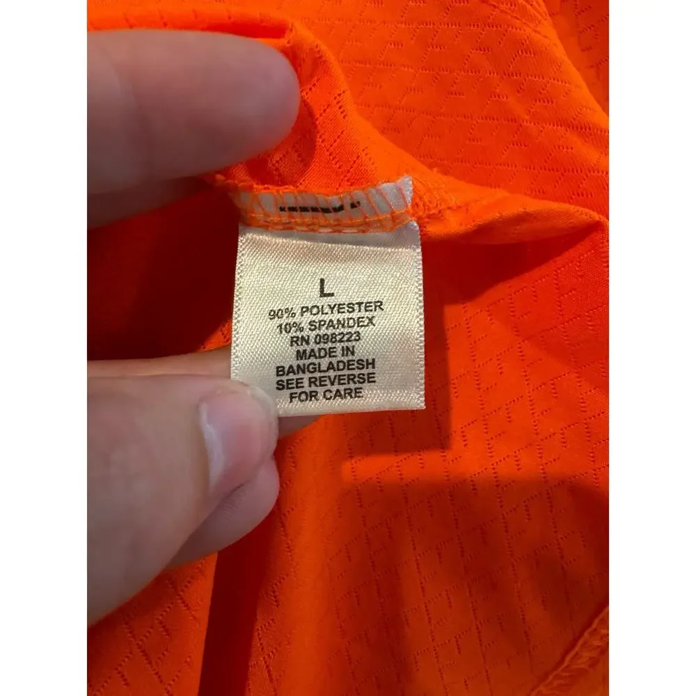 Magellan Outdoors Shirt Men’s L Orange Long Sleeve Performance Tee UPF Quick Dry - Picture 8 of 9